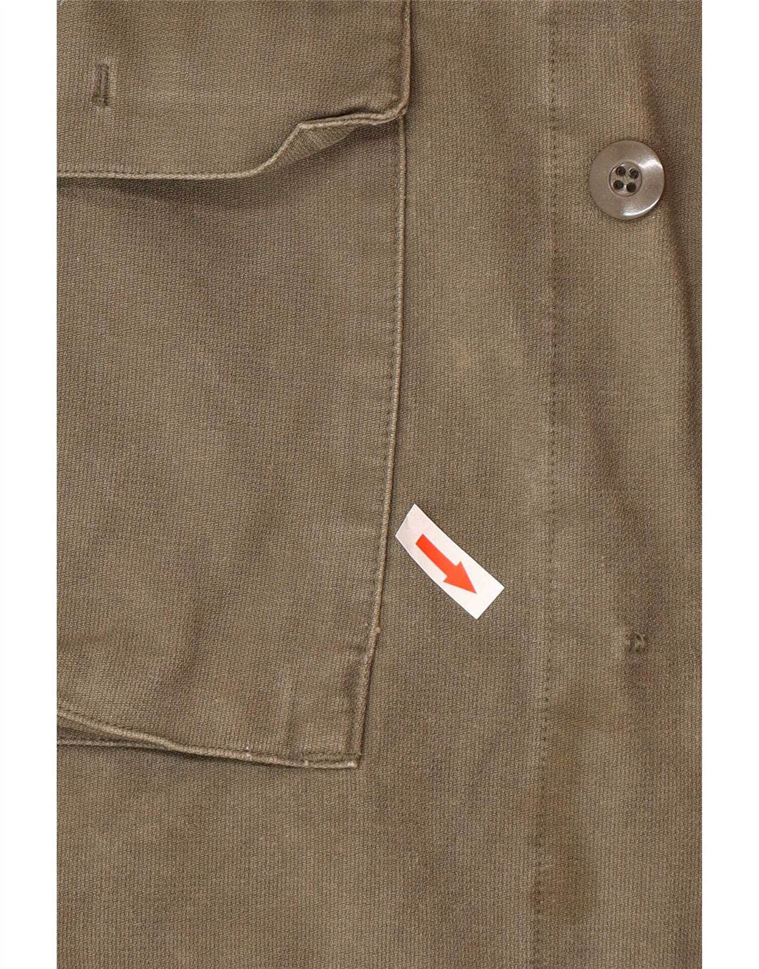 Jaqueta militar masculina vintage UK 40 grande cáqui
