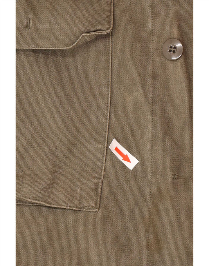 Jaqueta militar masculina vintage UK 40 grande cáqui