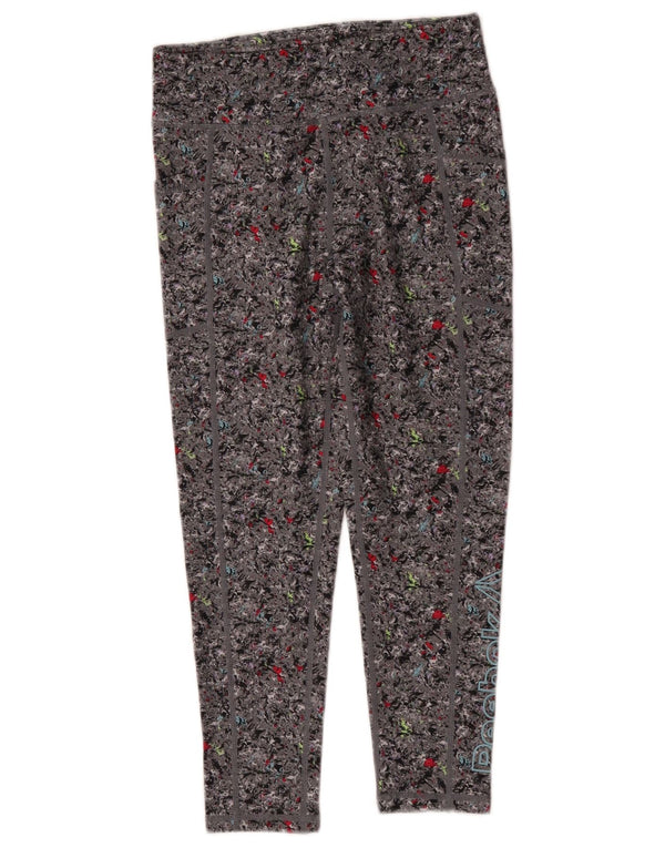 Leggings Reebok Menina 10-11 Anos Grande Cinzento Floral Poliéster