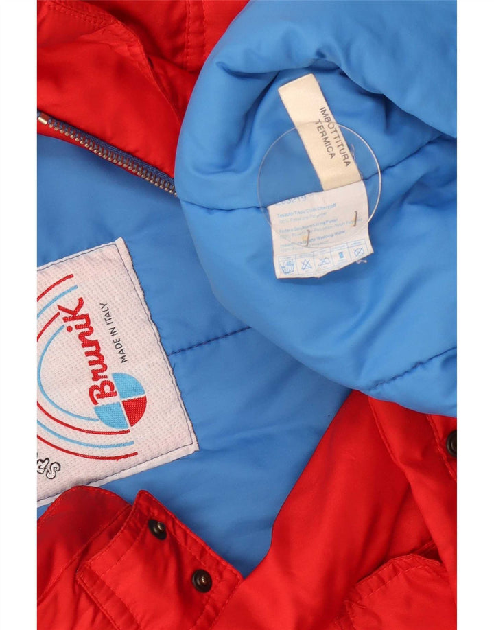 Jaqueta de esqui masculina com capuz Brunik IT 46 poliéster vermelho pequeno