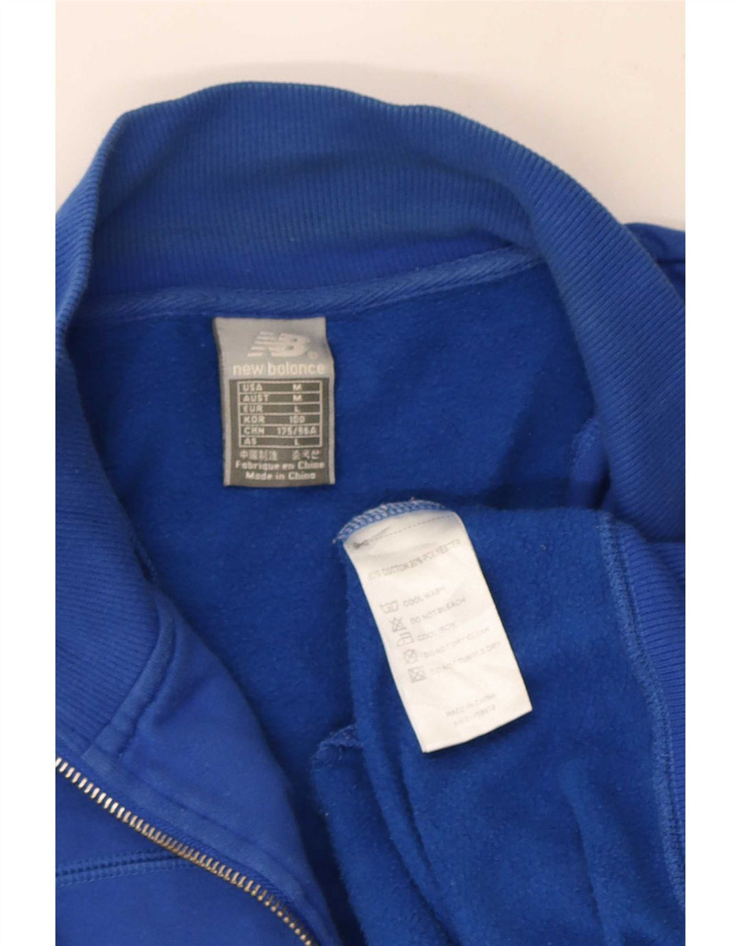 Jaqueta New Balance Mens Treino Top Algodão Azul Médio