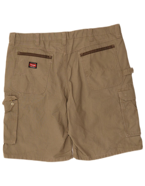 Shorts cargo masculino Wrangler W42 2XL algodão cáqui