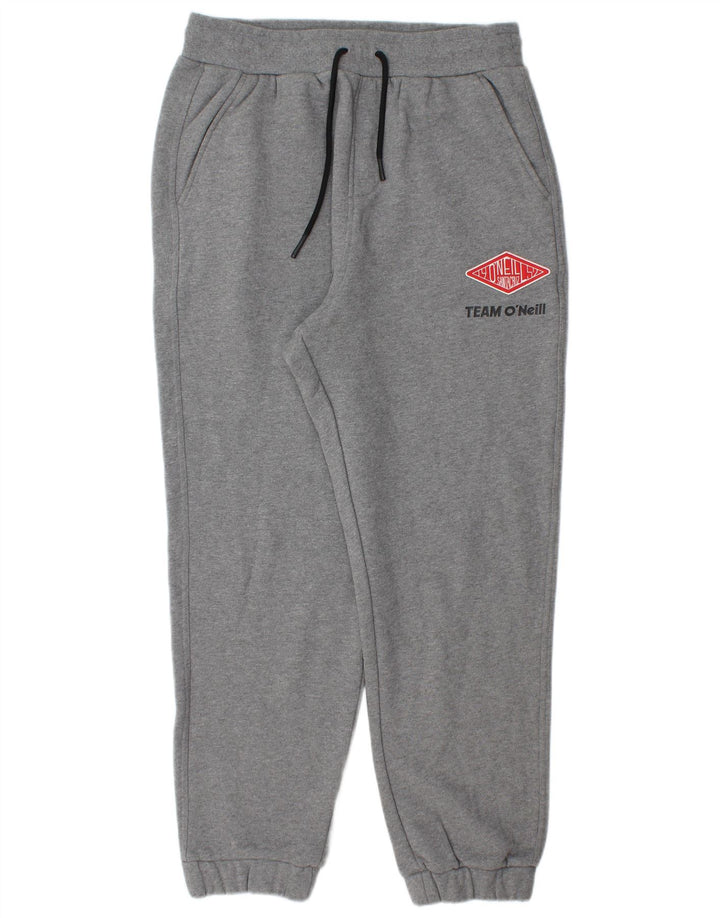 Calça esportiva masculina O'Neill com estampa gráfica e corrida grande de algodão cinza