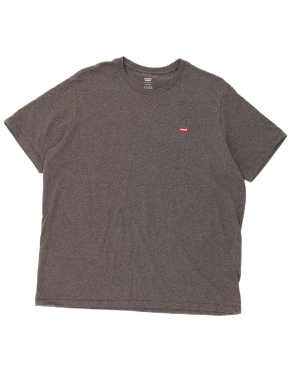 Camiseta masculina padrão Levi's Top XL algodão cinza