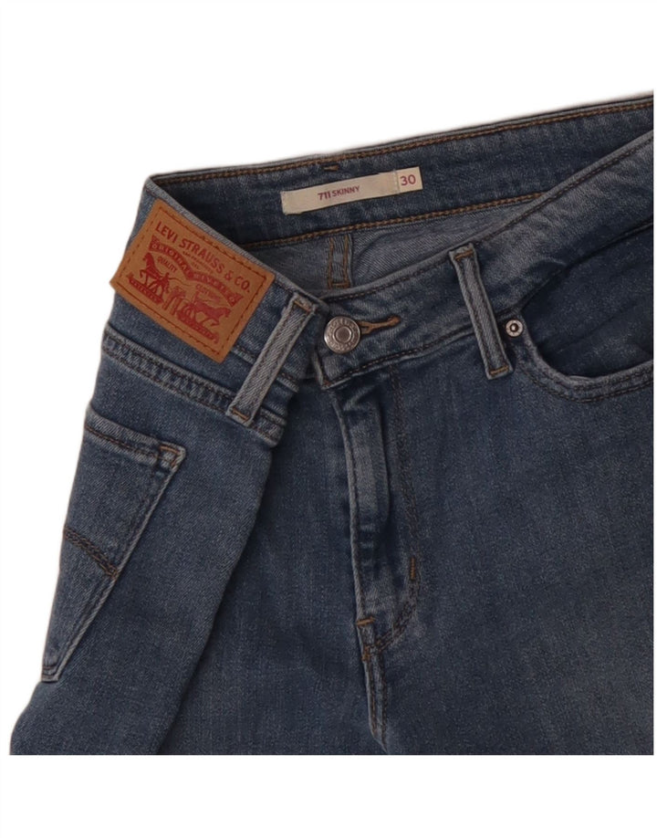 Calça jeans feminina LEVI'S 711 skinny W30 L29 azul algodão