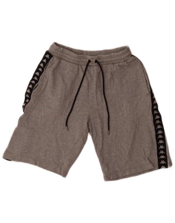 Kappa Mens Graphic Sport Shorts XS Cinza Colorblock Algodão