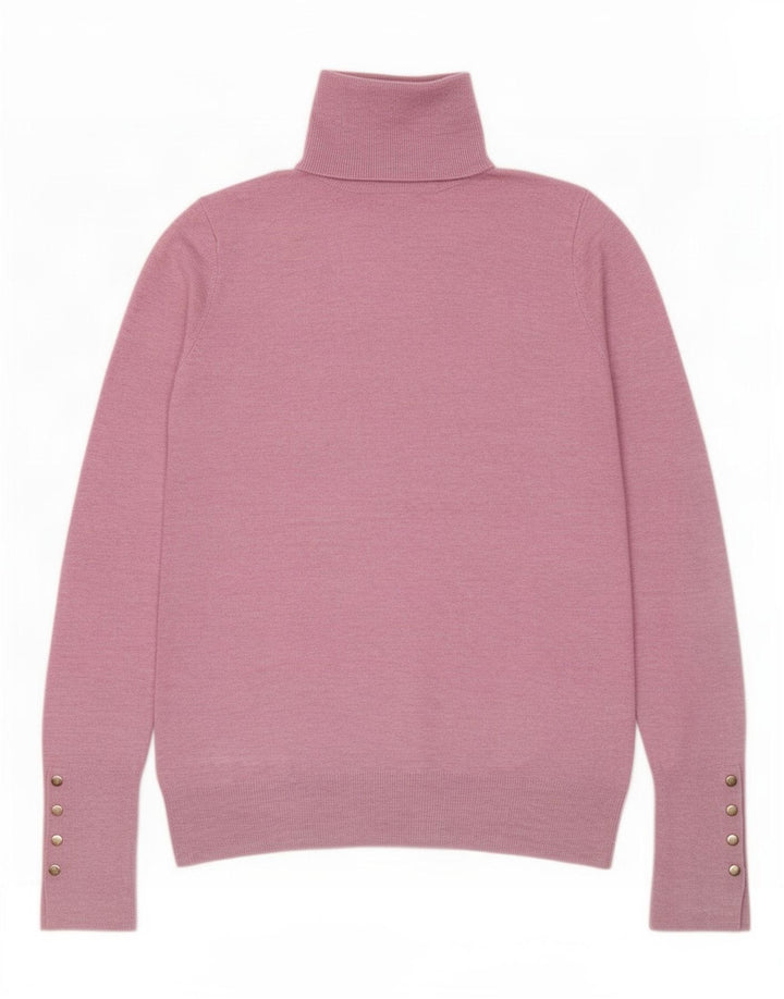 Zara Suéter feminino com gola redonda e gola redonda, Reino Unido 10 pequeno rosa