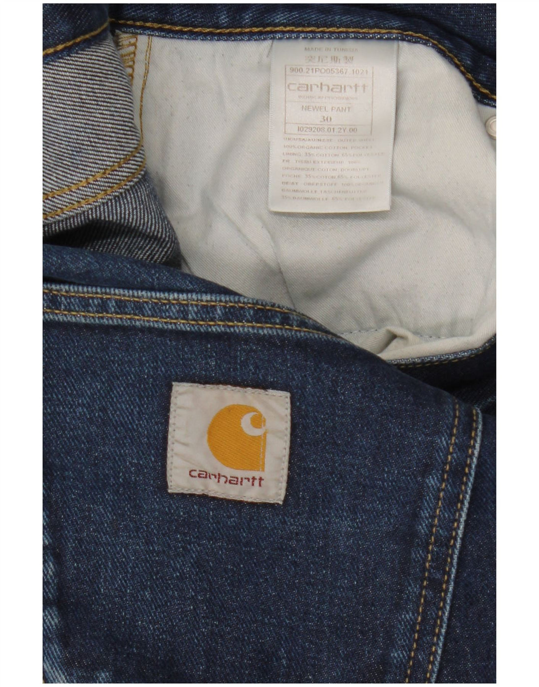 Carhartt Masculino Slim Jeans W30 L29 Azul Marinho Algodão