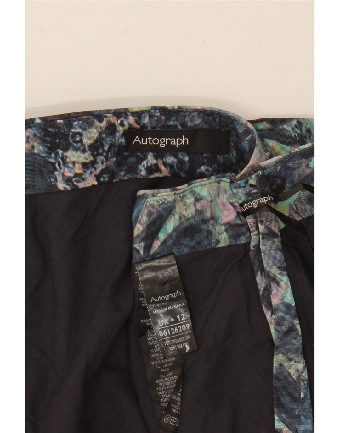 Saia lápis feminina Marks & Spencer Reino Unido 12 médio W30 multicolorido