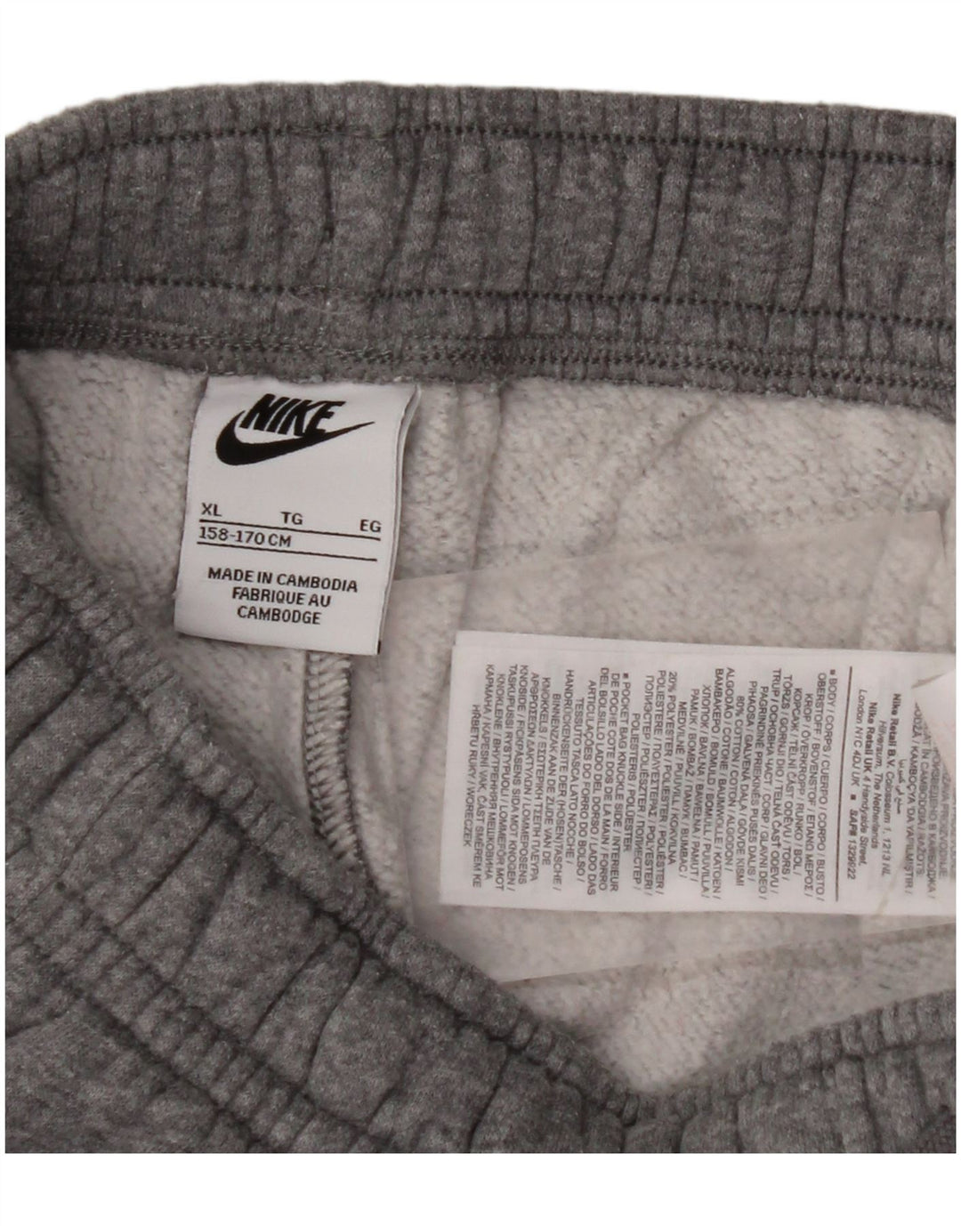 NIKE Meninos Cargo Calças de treino Joggers 13-14 anos XL cinza manchado