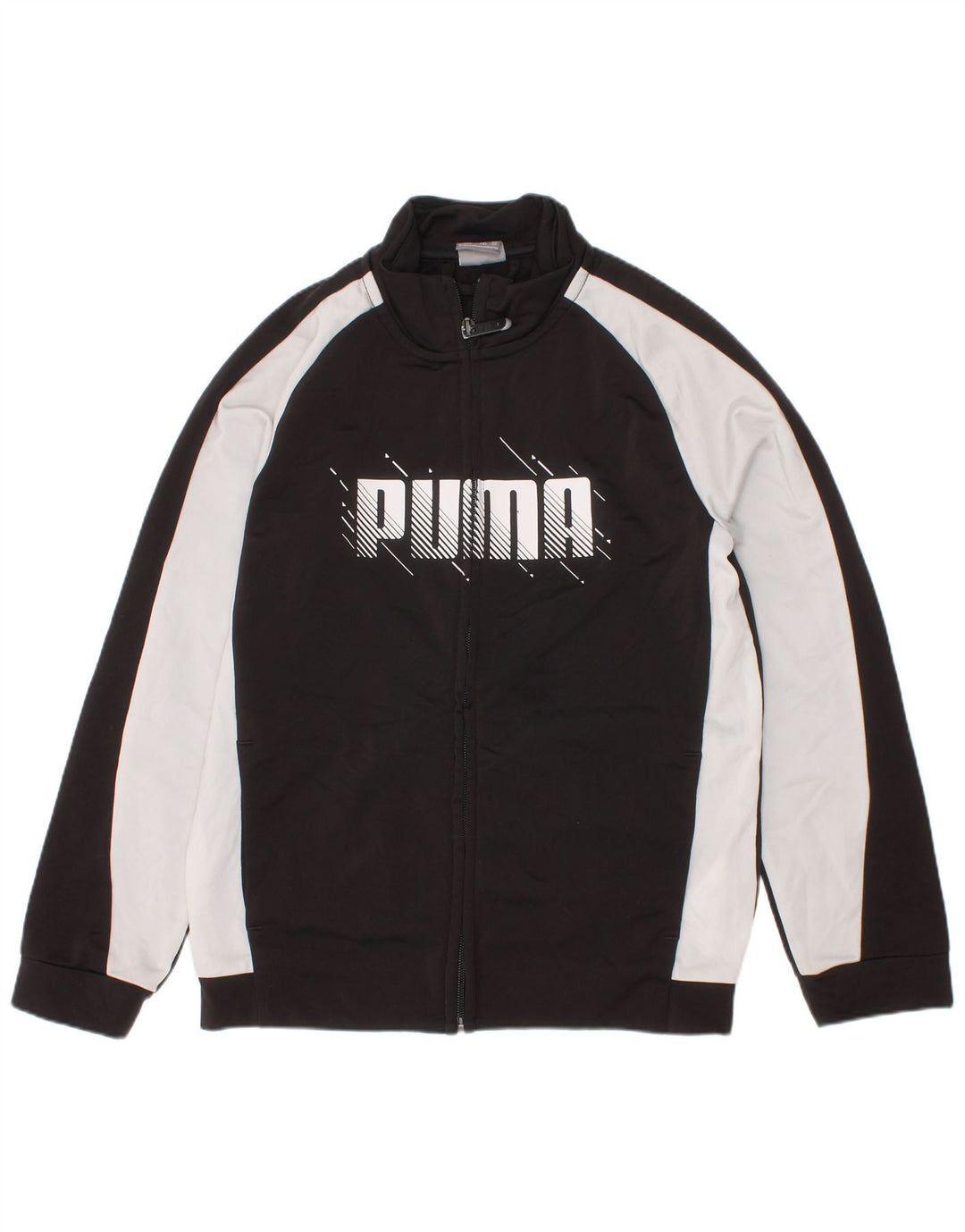 Jaqueta Puma Boys Graphic Tracksuit Top 7-8 Anos Preto Colorblock