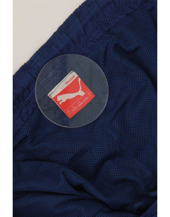 Calça de treino masculina Puma Joggers grande azul