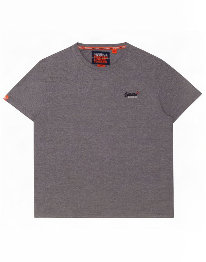 Camiseta masculina Superdry grande algodão cinza