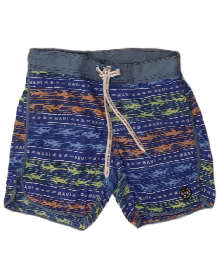 Shorts de natação masculino MAUI AND SONS pequeno listrado azul poliamida