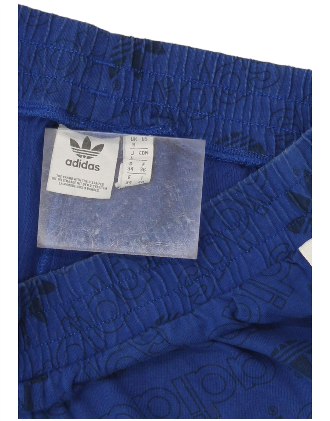 Shorts esportivos gráficos femininos ADIDAS UK 8 pequeno azul