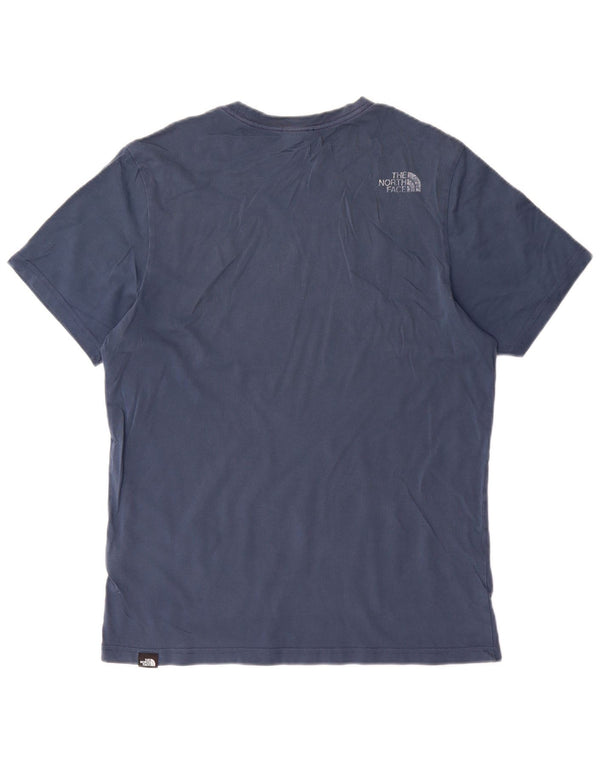 Camiseta gráfica masculina The North Face Top de algodão azul médio