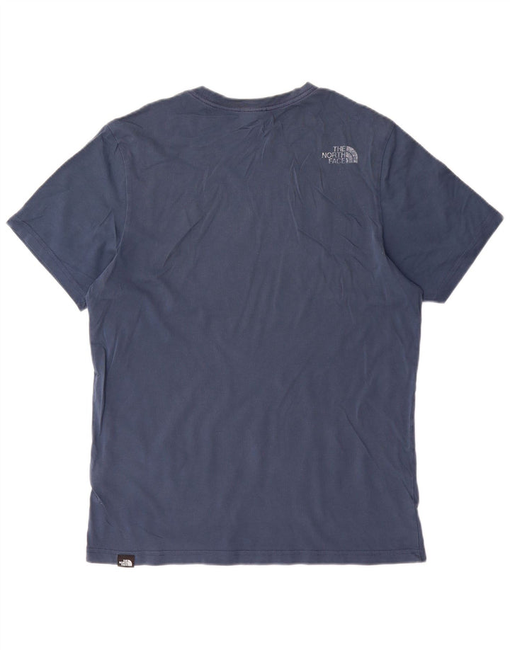 Camiseta gráfica masculina The North Face Top de algodão azul médio