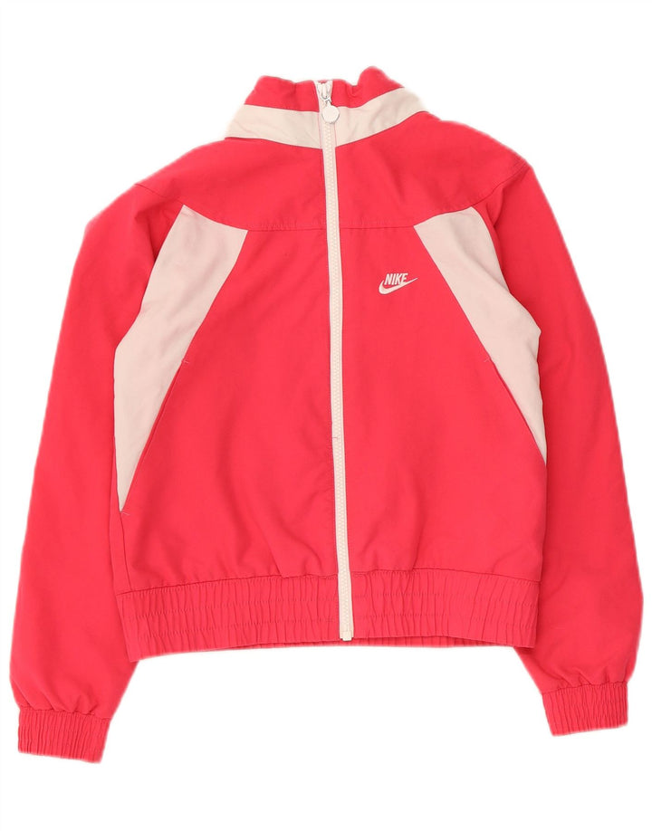 Jaqueta Nike Girls Tracksuit Top 10-11 Anos Médio Rosa Colorblock