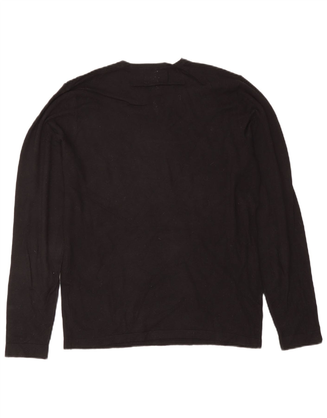 Zara Suéter masculino com gola redonda, preto médio