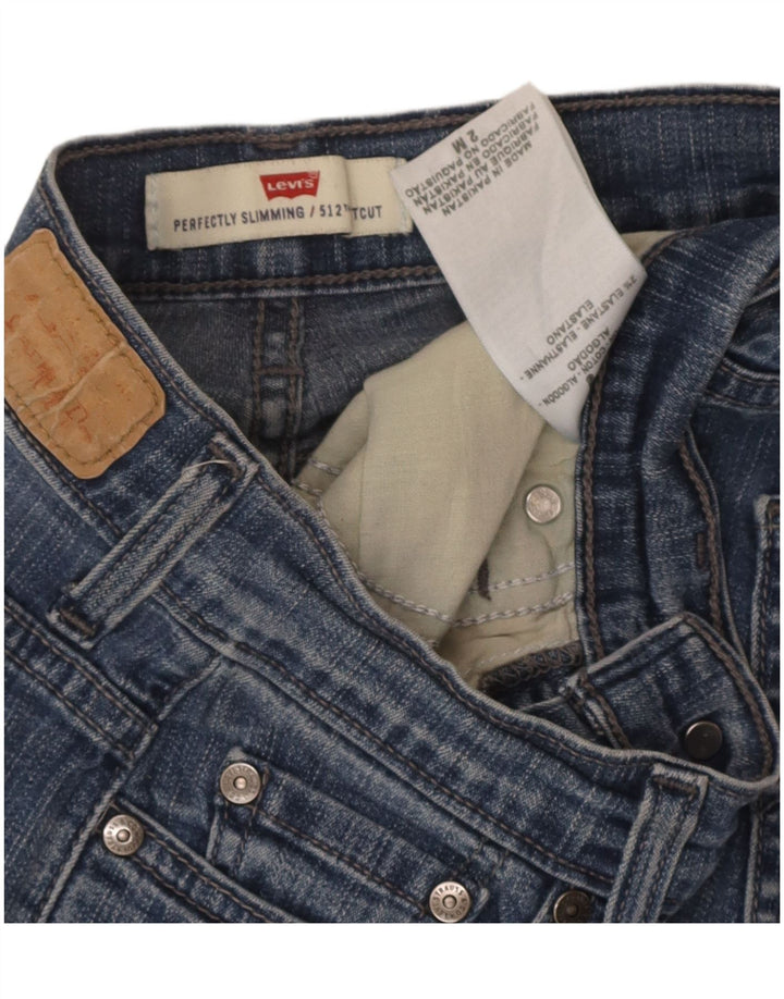 Calça jeans feminina Levi's 512 Perfectly Slimming Bootcut W26 L30 azul algodão