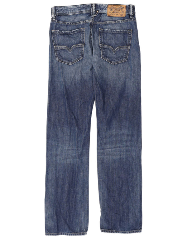Diesel Mens Larkee Straight Jeans W30 L32 Azul Algodão