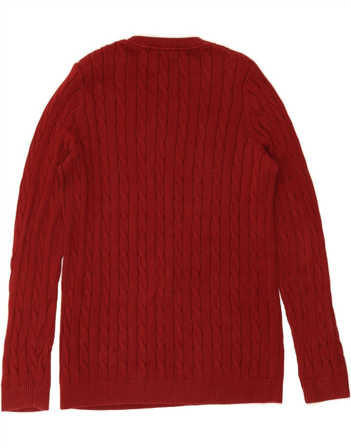 TOMMY HILFIGER Mens Crew Neck Jumper Sweater XL Burgundy Cotton Vintage Tommy Hilfiger and Second-Hand Tommy Hilfiger from Messina Hembry 