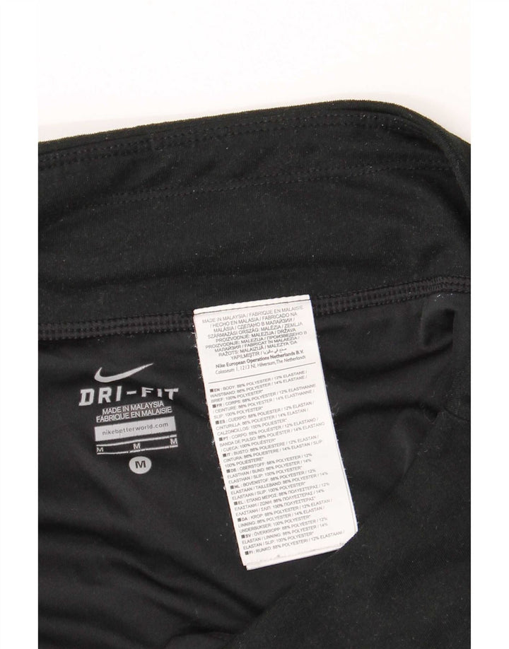 Nike Womens Dri Fit Sport Shorts UK 14 Médio Preto Poliéster