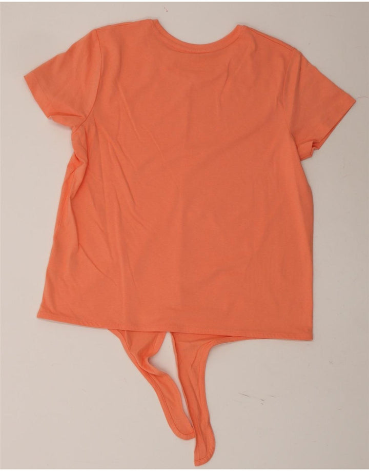 ANIMAL Womens T-Shirt Top UK 12 Mrdium Orange Cotton Vintage Animal and Second-Hand Animal from Messina Hembry 