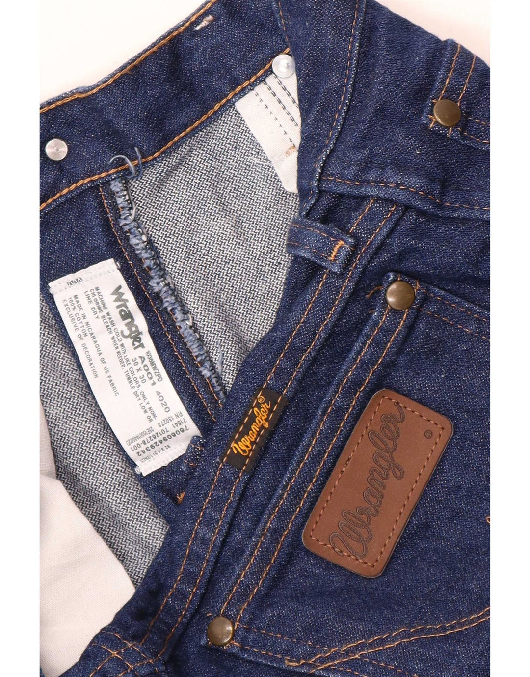 Wrangler Mens Slim Jeans W30 L30 Azul Marinho Algodão