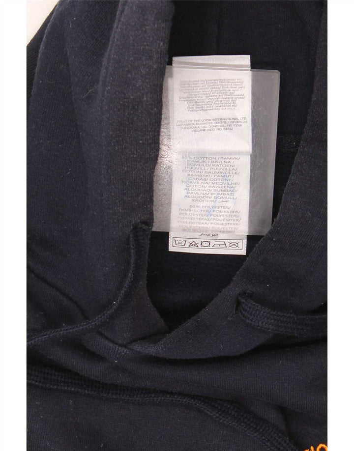 Russell Athletic Mens moletom com capuz médio algodão azul marinho