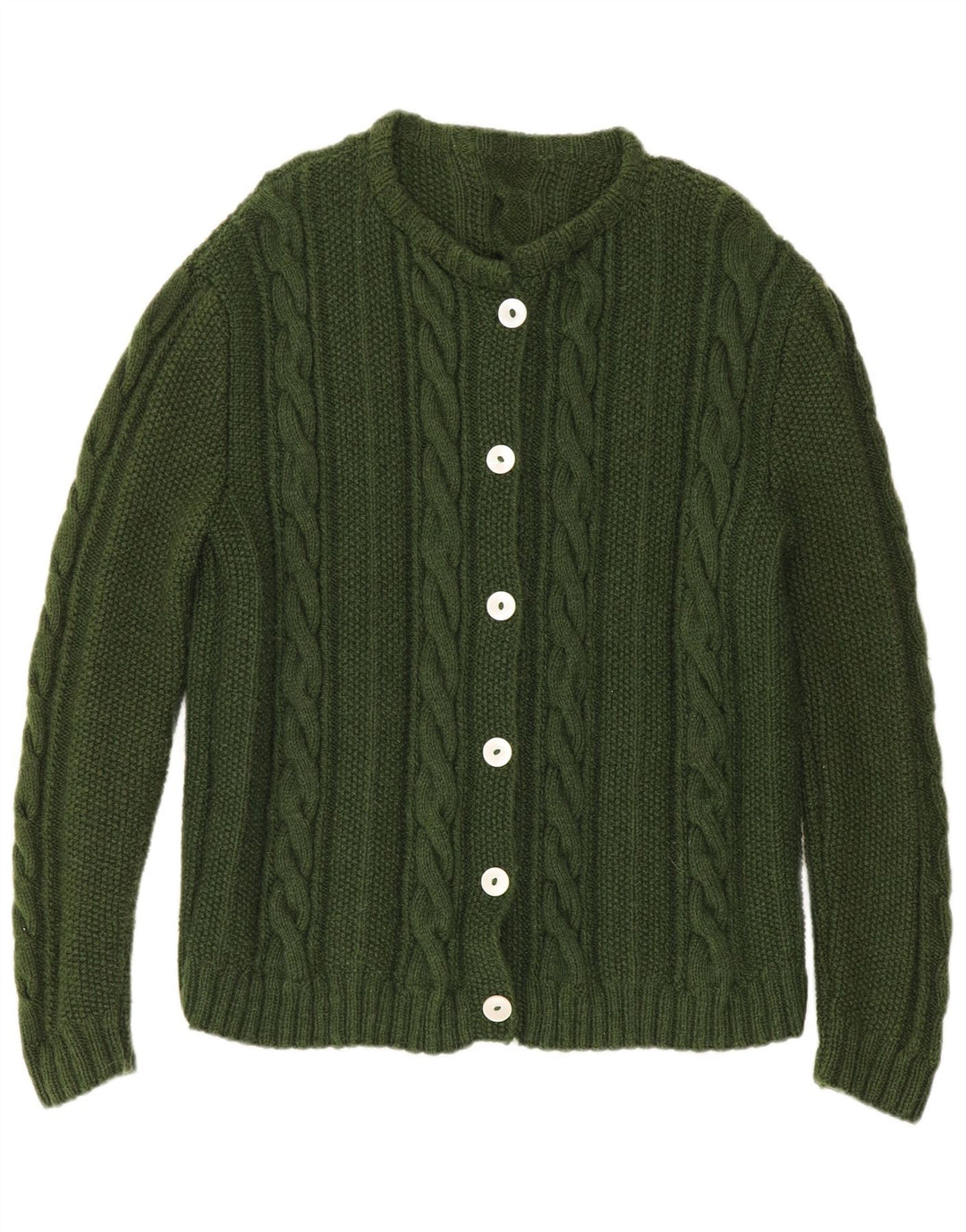 Suéter Cardigan Feminino Vintage UK 18 XL Verde