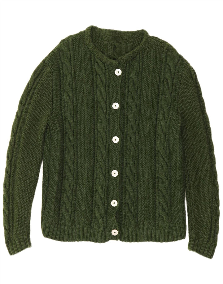 Suéter Cardigan Feminino Vintage UK 18 XL Verde