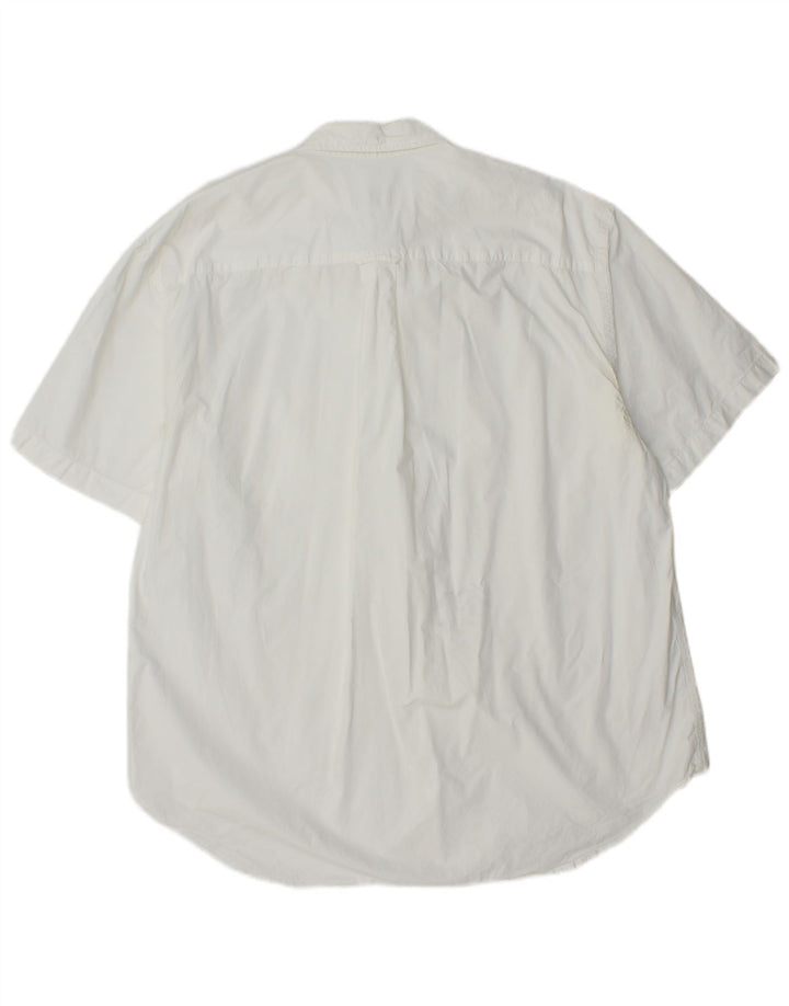 Lacoste camisa masculina de manga curta tamanho 44 XL branco