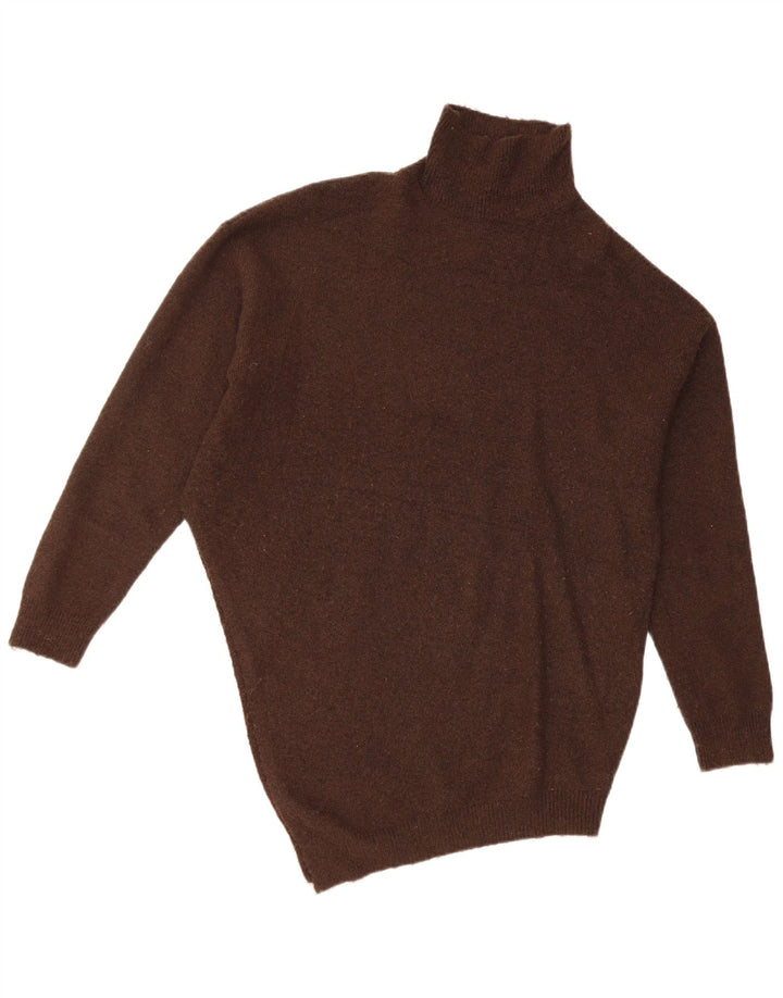 Suéter feminino Zara Batwing com gola redonda Reino Unido 10 pequeno marrom