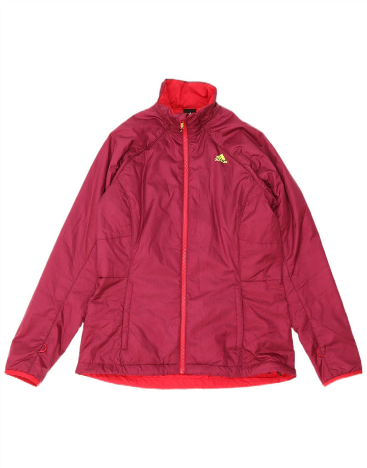Jaqueta Adidas Feminina Liner Acolchoada Reino Unido 16 Grande Poliéster Borgonha