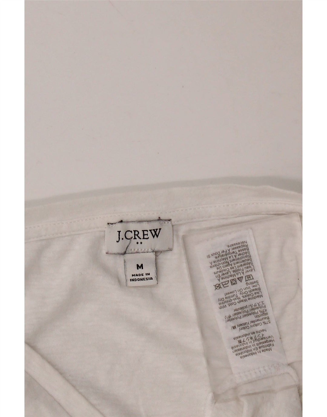 J. CREW Colete feminino Top UK 12 algodão branco médio