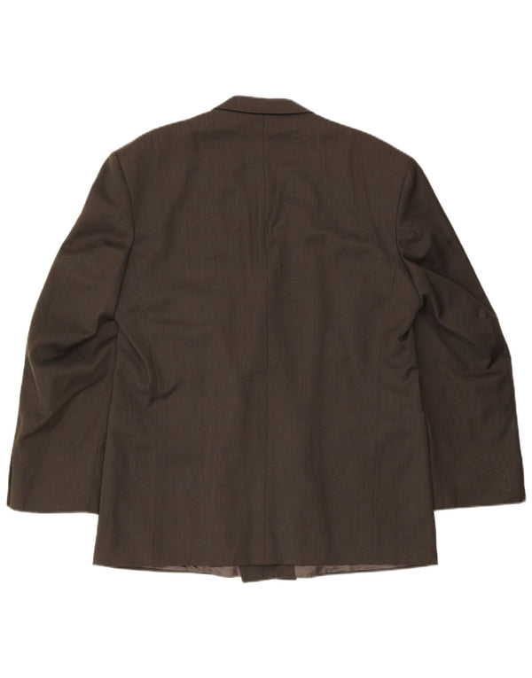 Jaqueta blazer masculina Marks & Spencer com peito duplo Reino Unido 44 XL verde xadrez