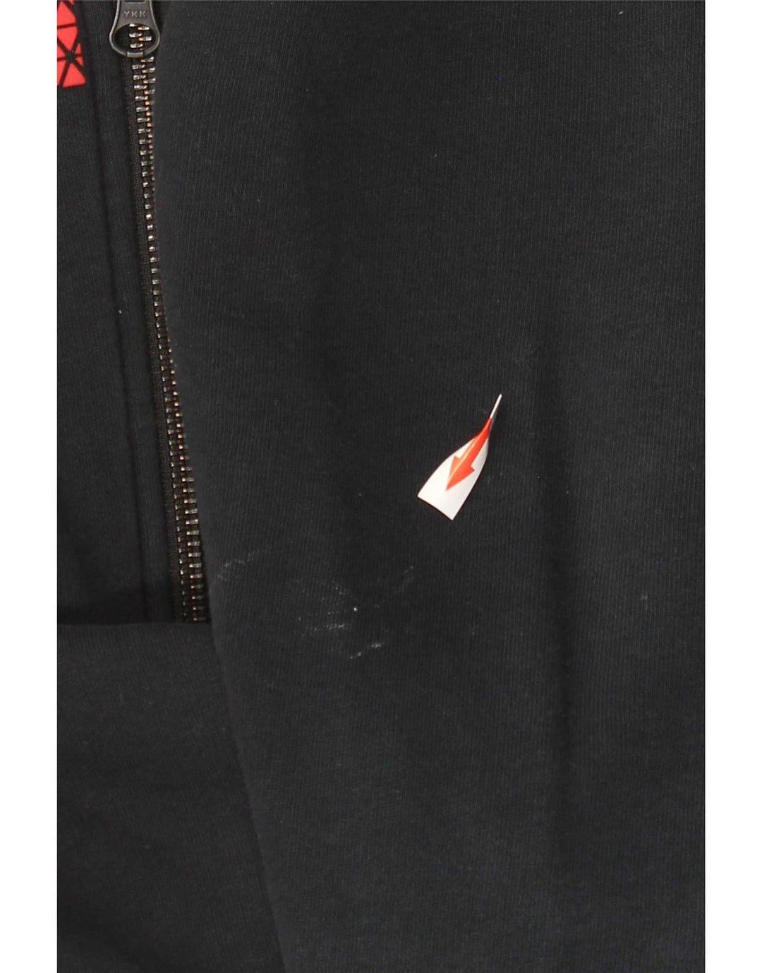 Suéter Nike masculino com capuz e zíper gráfico médio preto algodão