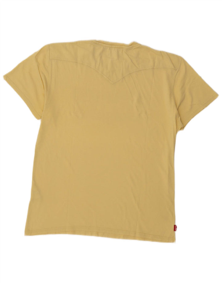 Camiseta gráfica masculina Levi's Top médio algodão amarelo