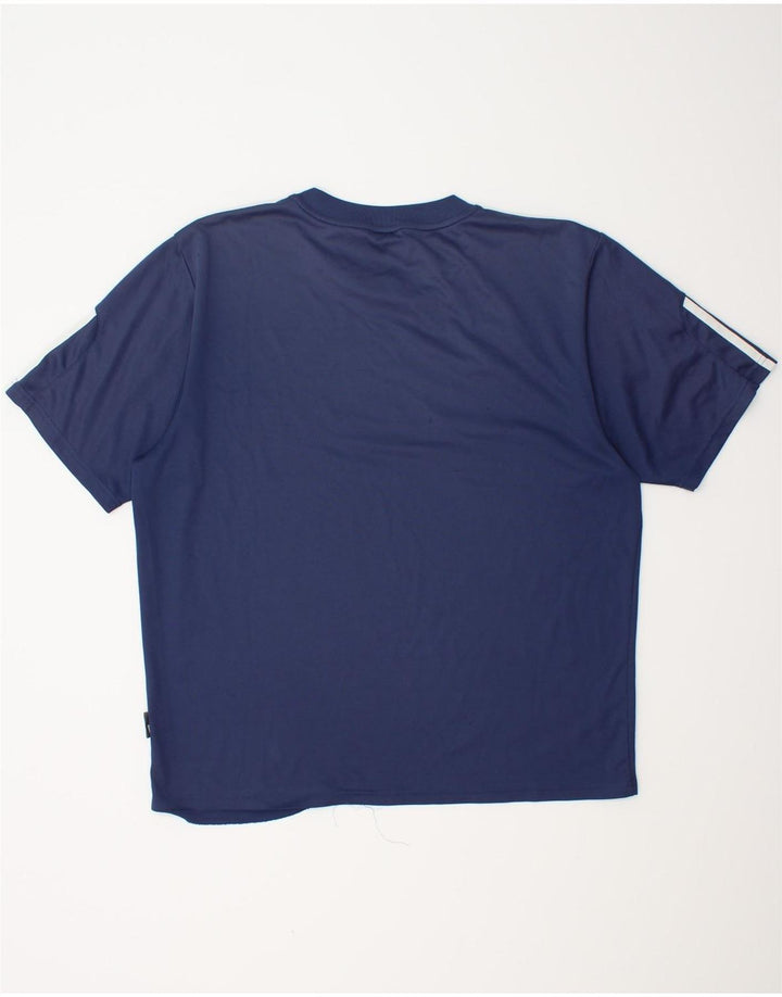 Camiseta masculina Adidas Climalite grande poliéster azul marinho
