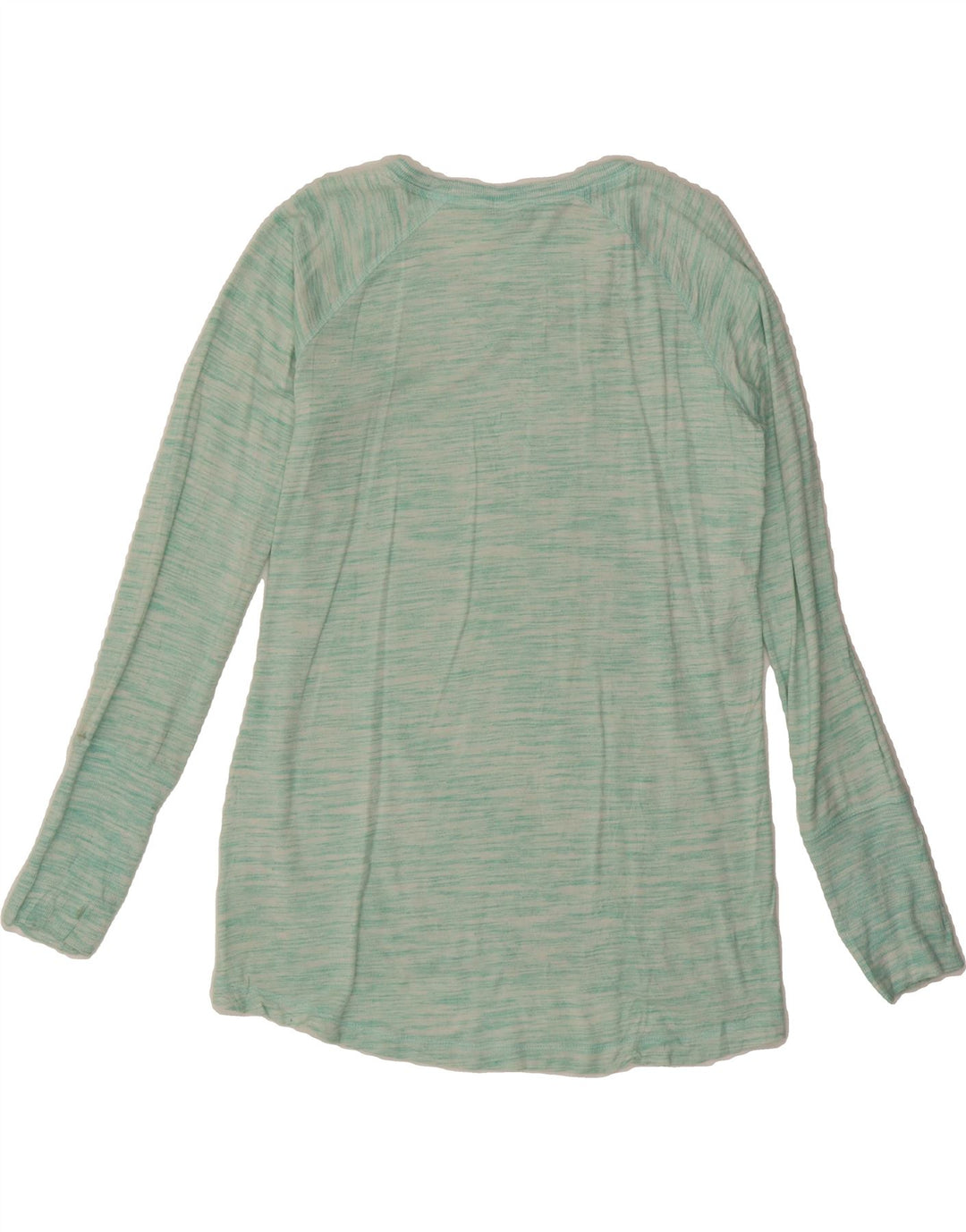 CHAMPION Womens Sweatshirt Jumper UK 14 Medium Turquoise Flecked Viscose Vintage Champion and Second-Hand Champion from Messina Hembry 
