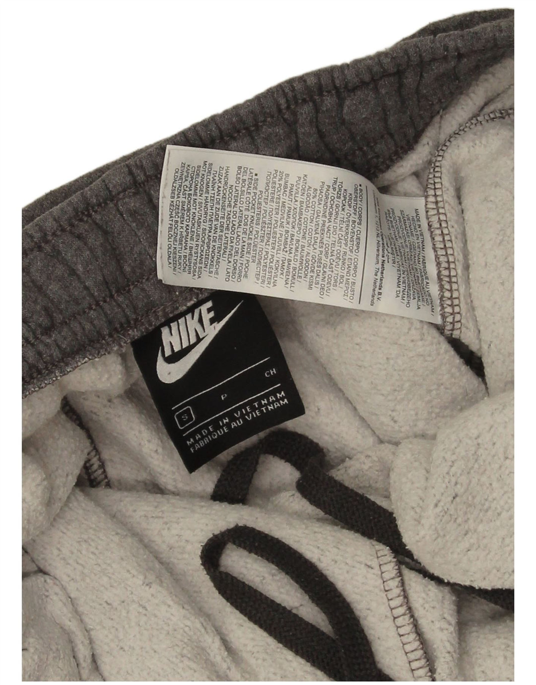 Calça esportiva masculina Nike Cargo joggers pequena cinza manchada de algodão