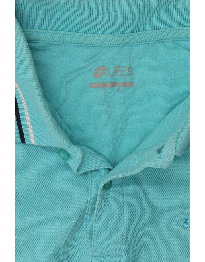 Camisa polo masculina Lotto azul médio