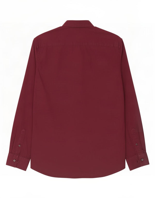 Camisa masculina French Connection grande algodão Borgonha