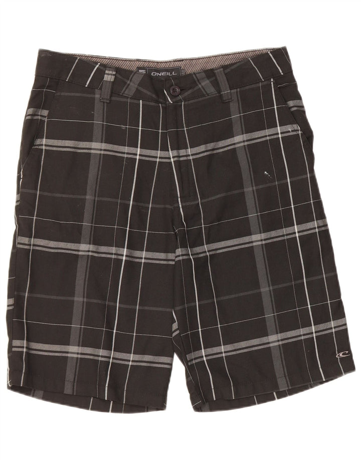 Shorts Chino feminino O'Neill W32 poliéster xadrez preto médio