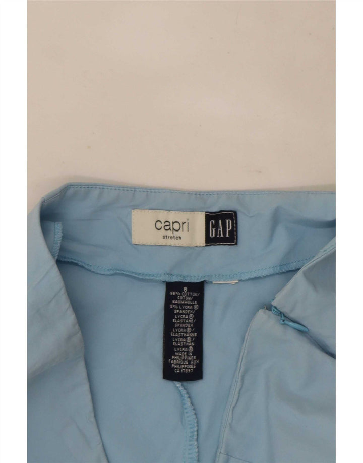 Calça capri feminina Gap EUA 8 médio W27 L23 algodão azul