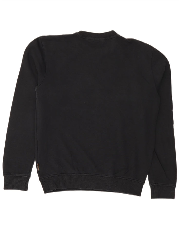 Moletom masculino Napapijri pequeno algodão preto