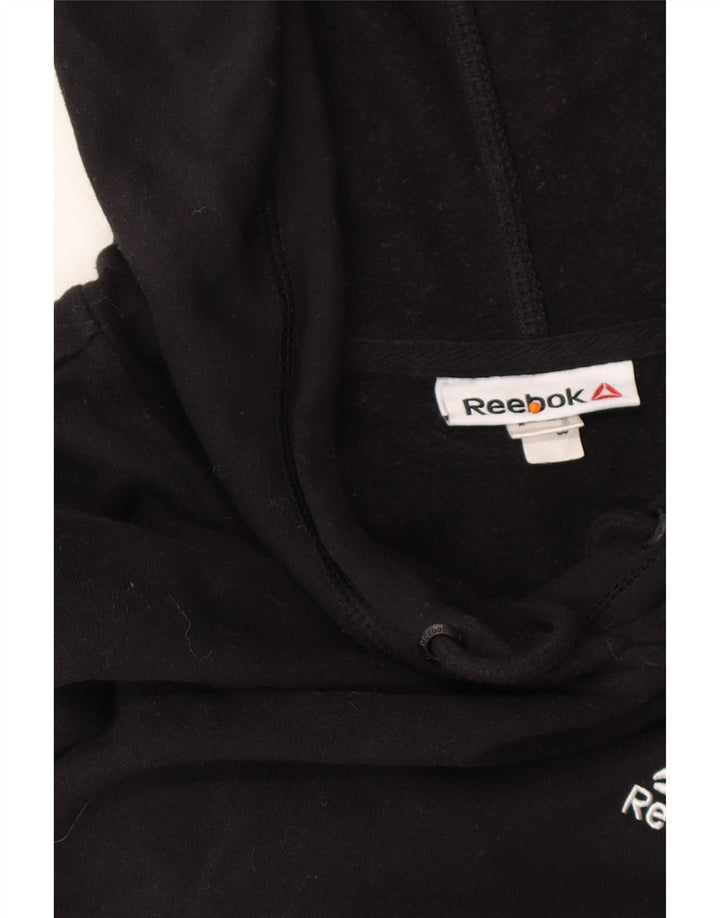 REEBOK Womens Hoodie Jumper UK 18 XL Black Vintage Reebok and Second-Hand Reebok from Messina Hembry 
