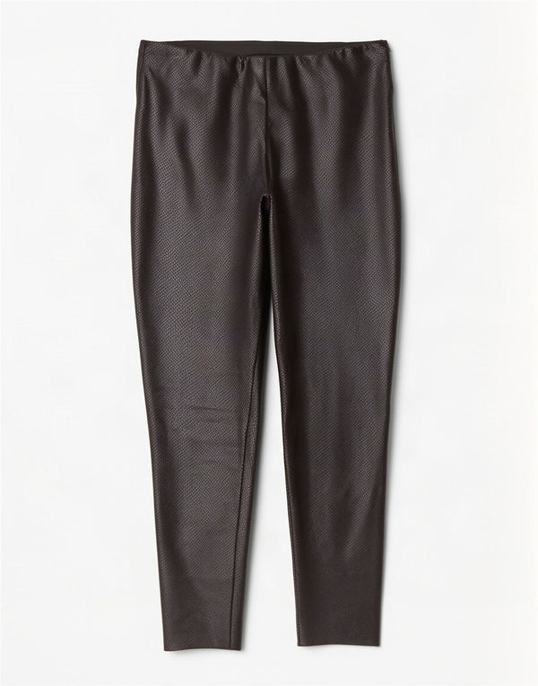 Calça feminina casual skinny Zara grande W30 L27 poliéster manchado preto