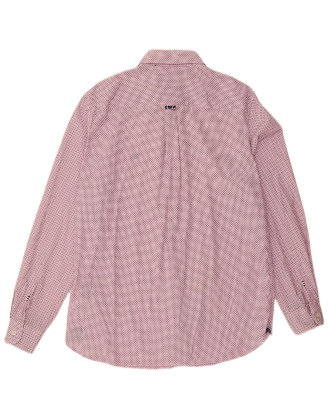 Camisa masculina clássica de ajuste da Crew Clothing algodão manchado rosa médio